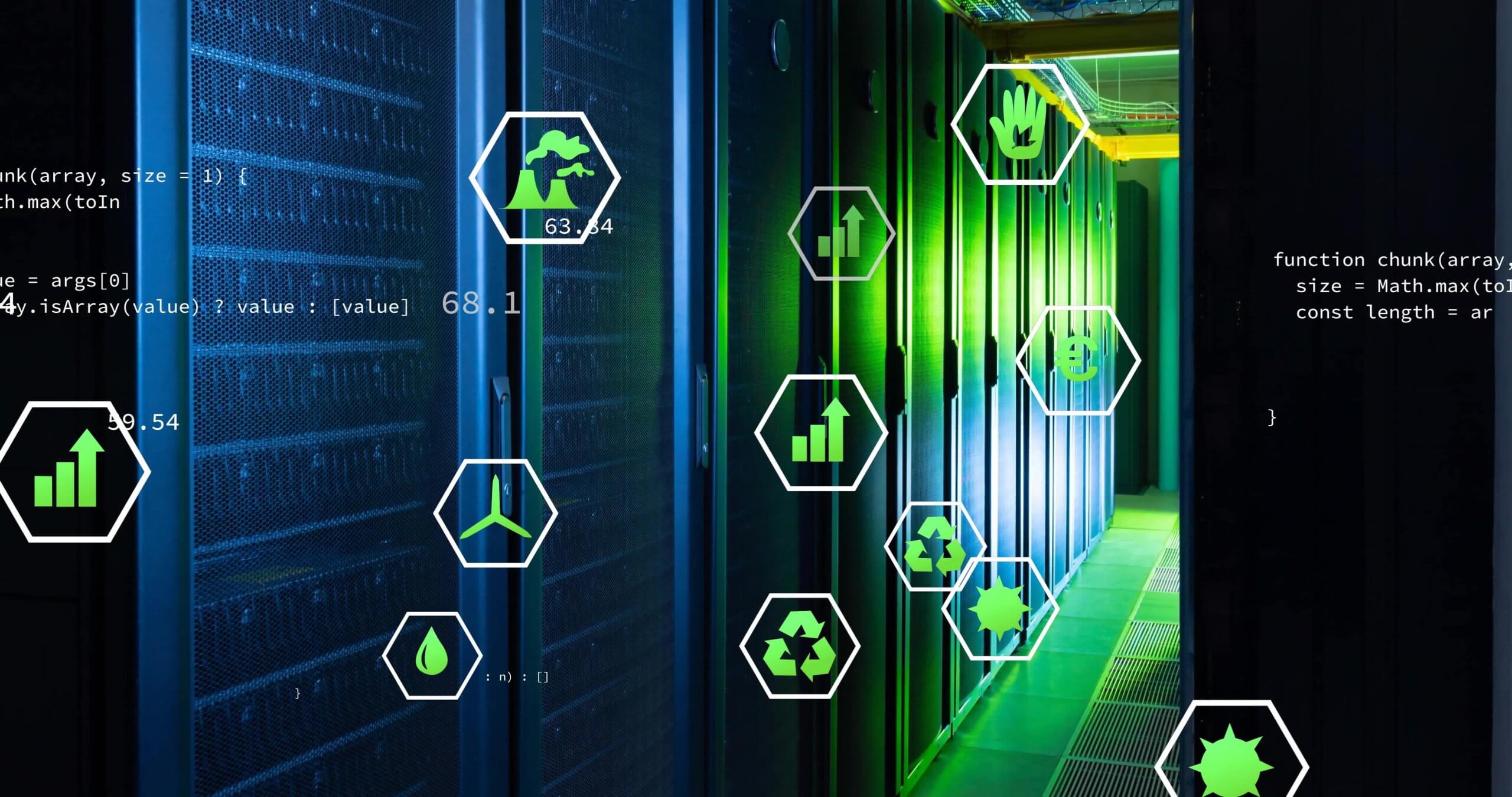 Image displaying a modern data center, symbolizing the future of energy supply for PowerUP facilities.
